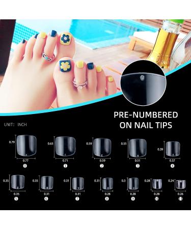 Dazzle 500Pcs Clear Toe Nail Tips - Full Cover Press on Toenails | False Toenails for Nail Salons and DIY Nail Art - Buy Online on GoSupps.com
