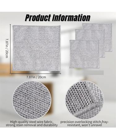 Circularite Scrubbing Cloths Double Layer Multipurpose Non-Scratch Wire Dishcloth Soft Wire Dishwashing Rags Safe for Non-Stick Cookware Wire Dishwashing Rags for Dishes Sinks Counters (5 pcs) - Buy Online on GoSupps.com