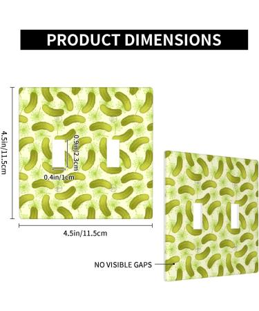 Wall Plate Sushi Dill Pickles picture Toggle Light Switch Covers Decorator 2 Gang Outlet Plate Durable 4.5X4.5 in - Buy Online on GoSupps.com