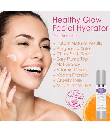 Belli Healthy Glow Facial Hydrator and Moisturizer - Vitamin C Face Cream for Oily, Dry, Sensitive Skin - Pregnancy Safe & Non-Toxic - 1.5 Fl Oz - Buy Online on GoSupps.com