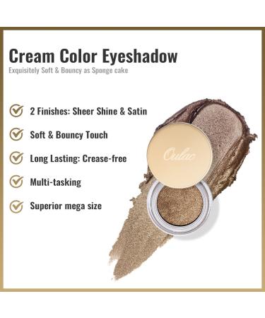 Oulac Bronzo Cream Eyeshadow - Shimmery, Moisturizing, Long Lasting & Waterproof | Pigmented Metallic Eye Makeup (03 My Fate) - 0.42 oz - Buy Online on GoSupps.com