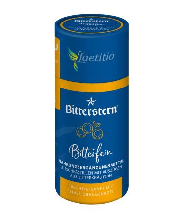 Laetitia original Bitterstern Lucky pastilles Bitterfein: Bitter fabrics from 17 natural herbs in the best quality with a fine orange grade for sucking alternative to bitter drops vegan 90g - Buy Online on GoSupps.com