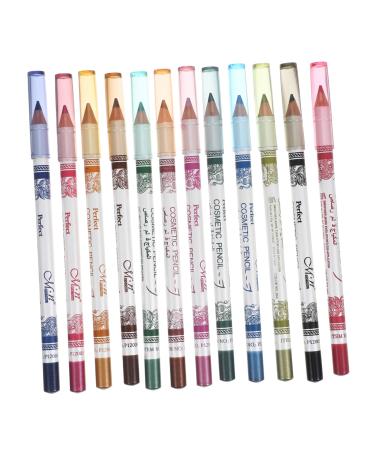 CIMAXIC 12pcs Eyeliner Lip Colour Liner Eye Pencil Eyeshadow Cosmetic Pen Makeup