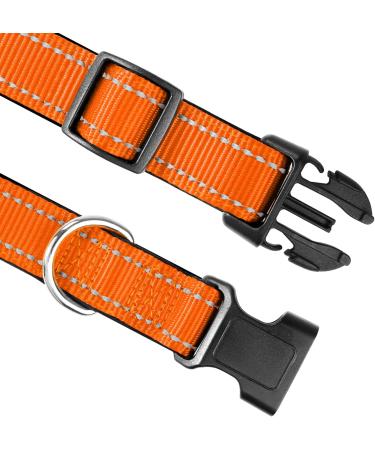 Joytale Reflective Dog Collar for Large Dogs - XL Size Pack of 1 Orange - Durable & Safe Pet Accessory - Buy Online on GoSupps.com