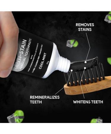 Anti-Stain Whitening Toothpaste Advanced Stain Removal Toothpaste for Brighter Looking Teeth Cool Mint Flavor 70g - Buy Online on GoSupps.com
