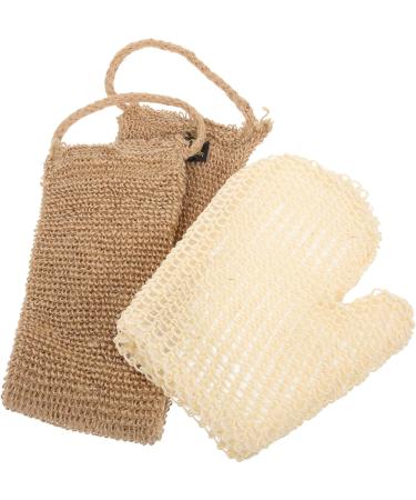 Beaupretty 3 Sets Sisal Bath Set Exfoliating Bath Scrubbers Exfoliating Body Scrubber Shower Bath Glove Shower Body Towel Body Scrubber for Men Back Shower Scrubber Frosted Jute Remover Man - Buy Online on GoSupps.com