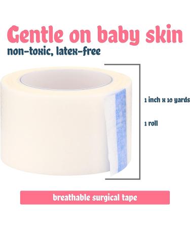 Non-Woven Surgical Micropore Medical Paper Tape - 10 Yards x 1 Inch - Baby First Aid Adhesive Bandage for Sensitive Skin - Buy Online on GoSupps.com