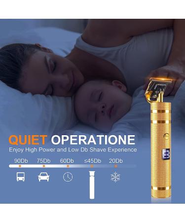Zero Gapped Cordless Hair Clippers for Men - T-Blade Trimmer and Shaver Grooming Kit in Gold - Buy Online on GoSupps.com