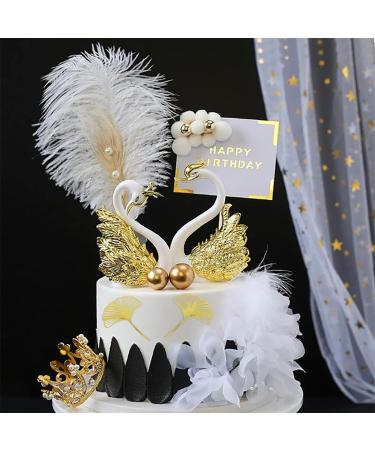 KIPTVO 6PCS Ginkgo Leaves Cake topper Acrylic Leaf Gold Cupcake Topper For Baby Shower Diy Birthday Party Wedding Valentine's Day - Buy Online on GoSupps.com