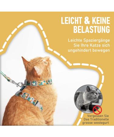 Supet Escape-Proof Cat Harness and Lead Set - Adjustable Lightweight Vest for Walking - Grey (M Size) - Ideal for Small to Large Cats - Buy Online on GoSupps.com