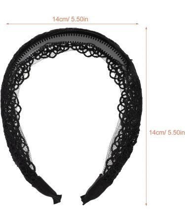 Minkissy Black Lace Hair Hoop Broadside Lace Headband Wide Hair Hoop Floral Lace Headband Gothic Lace Headband for Women Girls (Black) - Buy Online on GoSupps.com