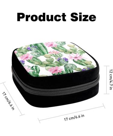 GIAPB Period Bag - Sanitary Napkin Storage and Makeup Pouch Watercolor Plant Flower Design - Buy Online on GoSupps.com