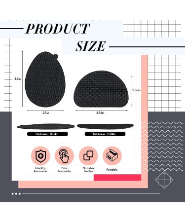 Black Non Skid Shoe Pads - Self Adhesive Slip Resistant Sole Protectors for Noise Reduction & Traction, 2 Shapes (20 Pack) - Buy Online on GoSupps.com