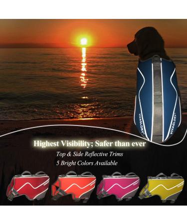 Vivaglory Blue Neoprene Dog Life Jacket | Large Size L 25-30 Ribcage | Superior Buoyancy & Rescue Handle - Buy Online on GoSupps.com