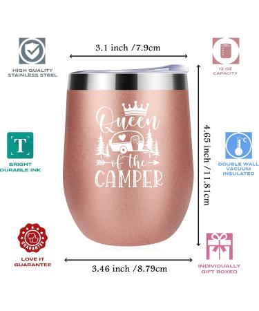 Hopedoit Camping Gifts Wine Tumbler 12OZ Camping Gifts for Women Camper Gifts Gifts for Campers Queen of The Camper Gifts for RV Campers Camping Gifts for Camper Cool Gifts for Camping Lovers 1 Count (Pack of 1) Queen of the Camper 1 - Buy Online on GoSupps.com