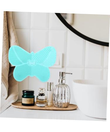 1pc Silicone Scrub Pad & Beauty Tool - Makeup Cleaning Mat & Lip Brush Cleaner | 23x17cm Green - Buy Online on GoSupps.com