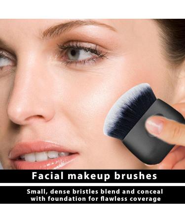 Foundation Brush Mini Makeup Brush Soft Hair Loose Powder Blush Brush Makeup Brush Groove Design Blush Brush for Liquid Kabuki Brush Foundation Brush for Mixing Liquid Cream - Buy Online on GoSupps.com