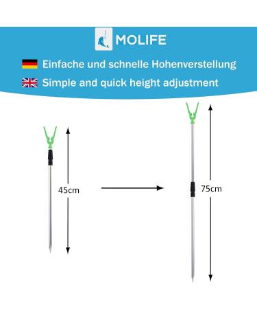 MoLife Rod Holder Set - Durable Fishing Rod Stand Accessories (Set of 4) for Ultimate Fishing Experience - International Shipping Available - Buy Online on GoSupps.com