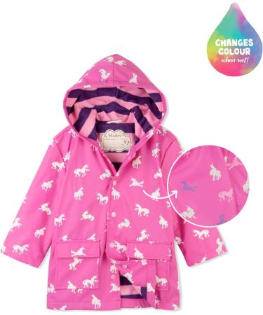 Hatley Girls' Colour Changing Unicorn Silhouettes Raincoat - Size 2 Years - Buy Online on GoSupps.com