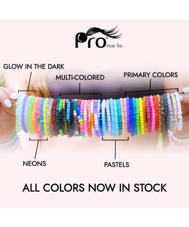 PRO Hair Tie - Easy-Release Clasp - Secure Hold - No Damage - Active Lifestyle - Glow Pack of 8 - Buy Online on GoSupps.com
