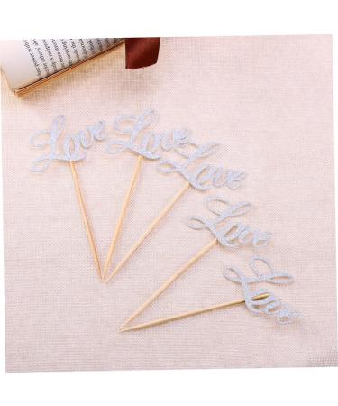 Vaguelly 5pcs Glitter Cupcake Toppers Party Decorations Fornite Cake Decoration for Birthday Wedding Cake Toppers Love Cake Toppers Decorations for Party Wedding Decor Cupcake Picks Flash - Buy Online on GoSupps.com