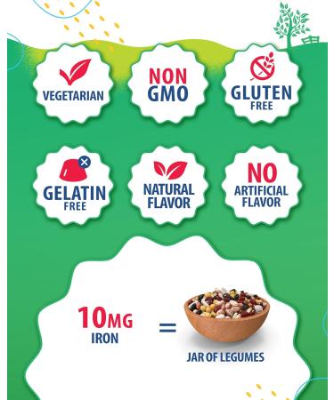 Iron Gummies for Kids & Zinc Gummies for Kids. Iron Vitamins with Vitamin C. Zinc Chewable Gummy for Immune Support - Powerful Natural Antioxidant Non-GMO Supplement for Children Men Woman Adults - Buy Online on GoSupps.com