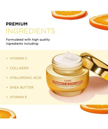 AZURE Vitamin C & Collagen Day Cream - Anti Aging Moisturizer from Korea | 50mL - Buy Online on GoSupps.com