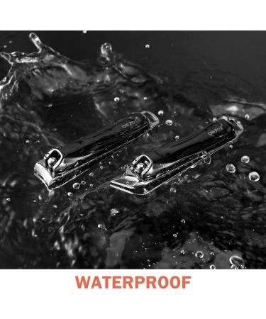 Bezox Nail Clipper Set - Ultra-Sleek Stainless Steel Toenail Clippers for Thick & Ingrown Nails - 2-Part Set for Men & Women - Durable Black Design - Buy Online on GoSupps.com
