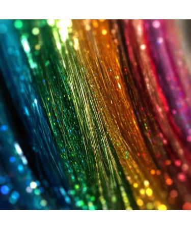 UPTOUP 46 Hair Tinsel Kit - 2000 Strands in 12 Colors - Glitter Extensions for Sparkling Shiny Hair - Silk Fairy Strands for Stunning Look - Buy Online on GoSupps.com