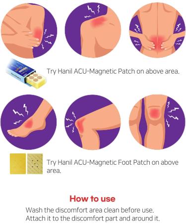 Buy Hanil ACU-Magnetic Feet Patches - 600 Gauss Acupuncture Magnets for Heel & Foot Health (10 Sheets) - International Shipping Available - Buy Online on GoSupps.com