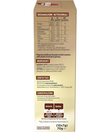  Nescafe Nescaf Gold Ginseng soluble prepared in powder with coffee and ginseng 10 envelopes (10 cups) - Buy Online on GoSupps.com