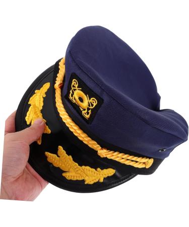 LIFKOME Navy Cap Captain Hat for Decor Captain Hats Admiral Hat Captain Cap Costume Party Captain Hat Yacht Costume Party Hat Navy Costume Accessory Marine Cosplay Hats Polyester - Buy Online on GoSupps.com