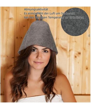 Buy Hjydgj Felt Sauna Hat | Premium Sauna Cap for Men & Women | Gray Sauna Accessories - Buy Online on GoSupps.com