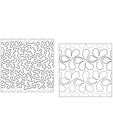 Quilting Creations Pantographs for Quilting | Set of 2 Rolls of Paper Pantograph Patterns for Longarm Quilting Machines | Basic Stipple and Splish Splash Quilt Pantographs