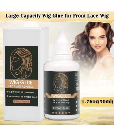 Invisible Waterproof Wig Glue 1.76oz - Strong Hold Adhesive for Lace Wig/Poly/Toupee - Includes Tools - Shop Now! - Buy Online on GoSupps.com