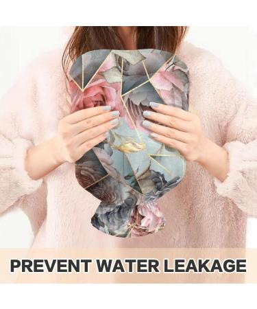 Floral Hot Water Bottle 2L | BPA Free Large Bag for Pain Relief & Cramps - Comfortable Cover - Buy Online on GoSupps.com