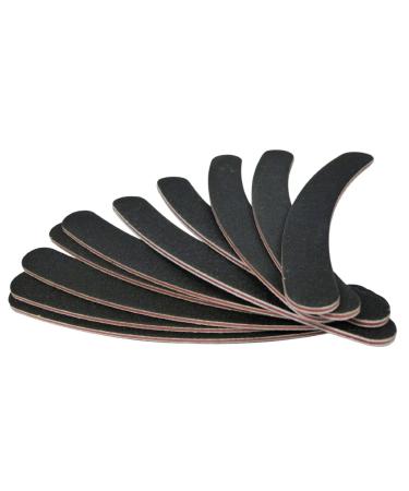 Cascove 10 Double Sided 100/180 Grit Boomerang Banana Curved Nail Files Emery Board Uk Dispatch