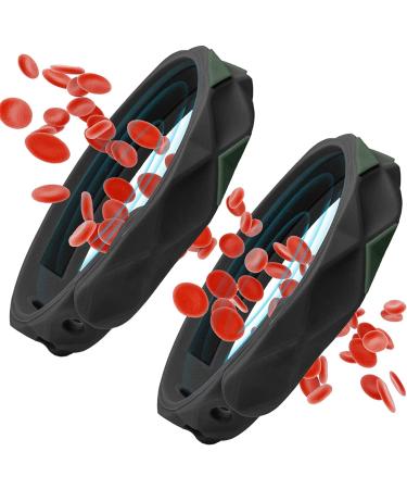 Nimedala Redup Far Infrared Negative Ion Bracelet Anti-Static Sports Bracelet for Men and Women (Black X 2)