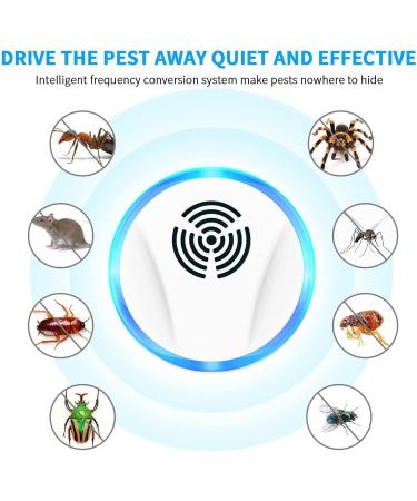 6 Pack Ultrasonic Pest Repeller - Electronic Indoor Pest Control for Insects, Roaches, Mice, Spiders, Ants, Bugs, Mosquitoes - Plug-in Repellent for Home, Garage, Warehouse, Office, Hotel - Buy Online on GoSupps.com