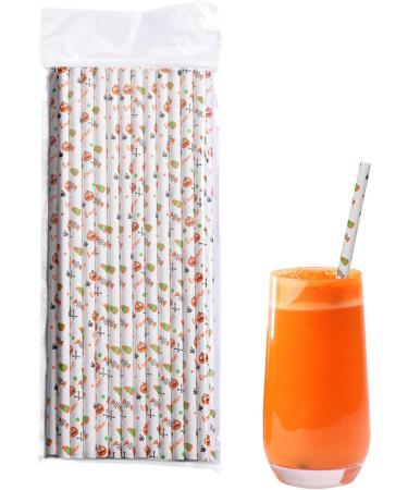 Halloween Drinking Straws | 25Pcs Halloween Party Paper Straws Party Straws Drinking Straws Milk Tea Straws Juice Straws for Halloween Party Favors Bondoo - Buy Online on GoSupps.com