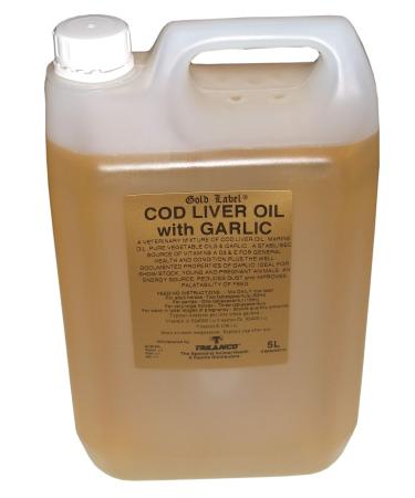 Gold Label See Description Cod Liver Oil with Garlic Clear 5 Litre Transparent - Buy Online on GoSupps.com