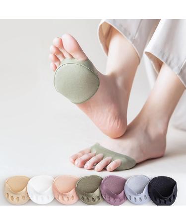 Forefoot Pads for High Heels - Honeycomb Fabric Five Toe Socks for Women - 3 Pairs in Black White Gray Comfort and Style for Summer - Buy Online on GoSupps.com