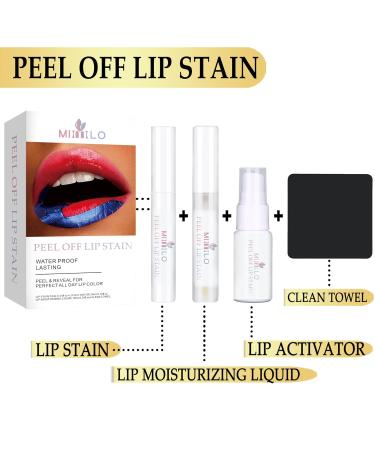 GL-TURELIFES Peel Off Red Lip Gloss Set - Long Lasting Waterproof Lipstick Kit with Stain & Moisturizer | International Shipping Available - Buy Online on GoSupps.com