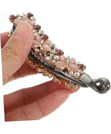 DRESSOOS Rhinestone Hair Clip Banana Hair Clips for Women Hair Accessories for Women Hair Clips for Fine Hair Rhinestone Barrettes for Women Banana Clip Rhinestones Hair Comb Curls Women's - Buy Online on GoSupps.com