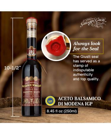 Giuseppe Giusti Riccardo Balsamic Vinegar 12 Years Aged IGP Certified - 8.45 fl. oz (250ml) - Product of Italy - Buy Online on GoSupps.com