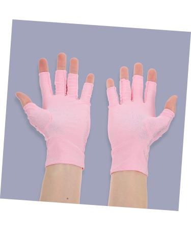 Ipetboom 1 Pair Nail Gloves Nail Lamp Light Nail Gel Moisturizing Gloves Nail Art Salon Gloves Nail Art Gloves Uv Protection Gloves for Nail Uv Gloves for Manicure Nail Art Accessory Pink - Buy Online on GoSupps.com