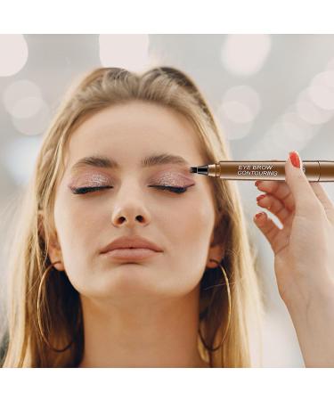 Eyebrow pen 4 Points Eyebrow Pen Waterproof Eyebrow Pencil Long Lasting Eyebrow Makeup for Natural Looking Eyebrows - Buy Online on GoSupps.com