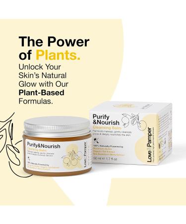 LOVE & PAMPER 100% NATURAL Cleansing Balm - Makeup & Impurities Remover with Vitamin E Calms Redness Natural Hydrating Night Mask - Ultra Nourishing Treatment Balm 50 mililitres - Buy Online on GoSupps.com