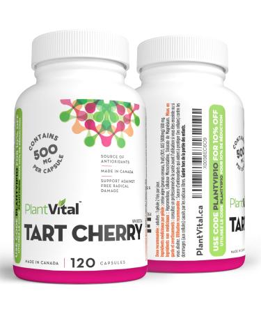 PlantVital Tart Cherry Capsules -1 000mg (two capsules) Per Day -10:1 Cherry Extract - Montmorency Tart Cherry Supplement for Antioxidants - Made in Canada - 2 Months Supply -120 Capsules 120 count (Pack of 1) - Buy Online on GoSupps.com