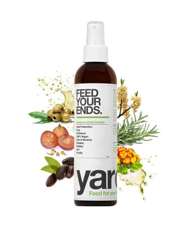 Yarok Natural Leave in Hair Conditioner Spray - Dry Hair Moisturizer  Heat Protectant Spray  & Detangler with Apricot  Primrose  Grapeseed  Jojoba  & Olive Oil for Styling & Nourishment  8oz 8 Fl Oz (Pack of 1)
